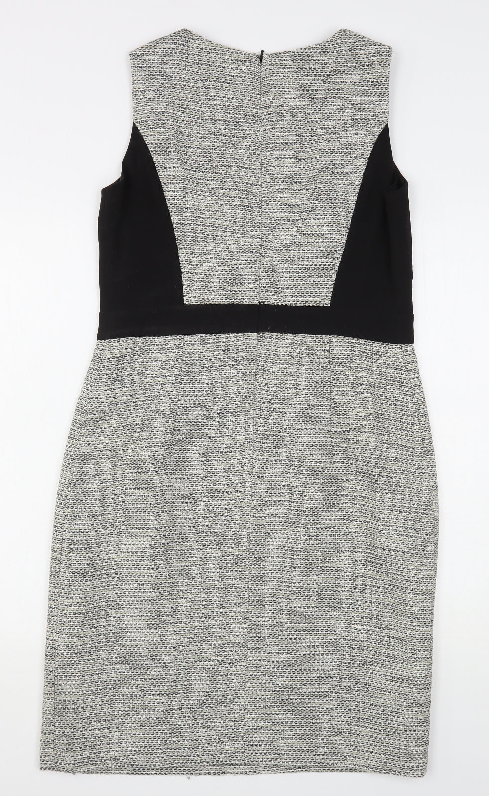John Lewis  Womens Grey  Cotton Sheath  Size 12  Round Neck