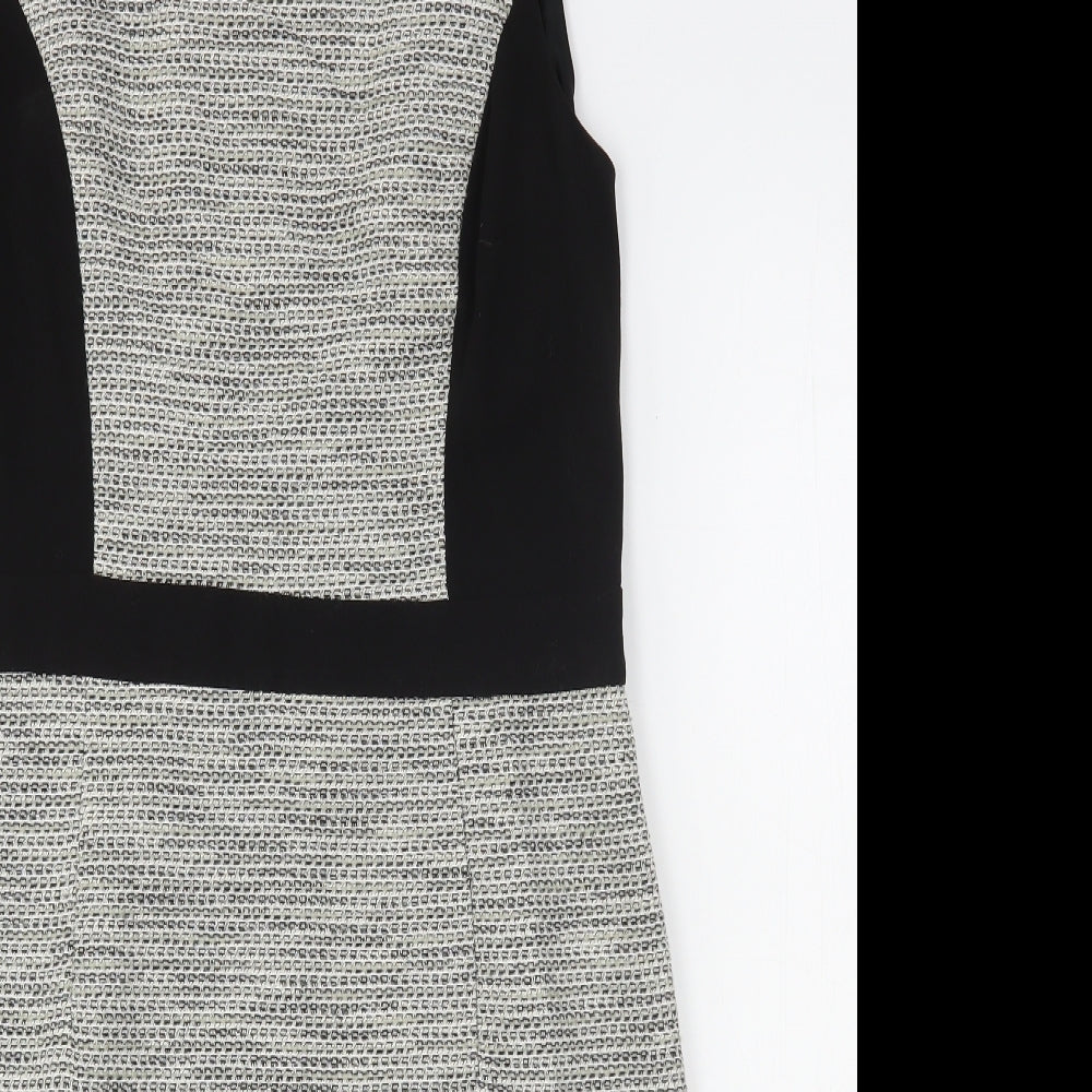 John Lewis  Womens Grey  Cotton Sheath  Size 12  Round Neck