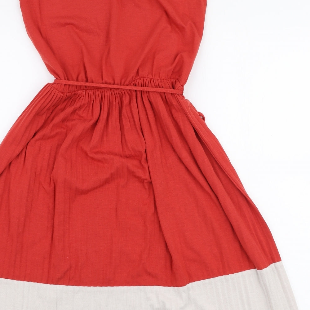 Oasis Womens Multicoloured  Polyester Skater Dress  Size XS  Round Neck Pullover