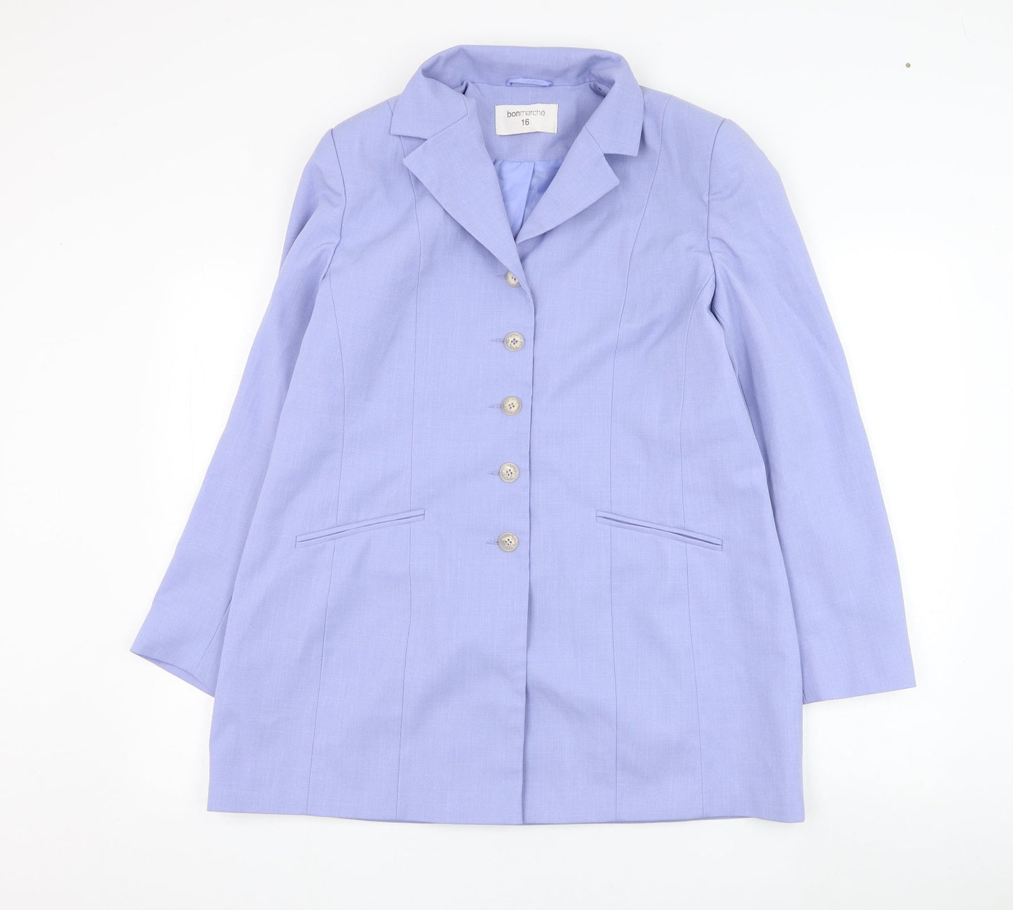 Bonmarché Womens Blue   Jacket Blazer Size 16  Button
