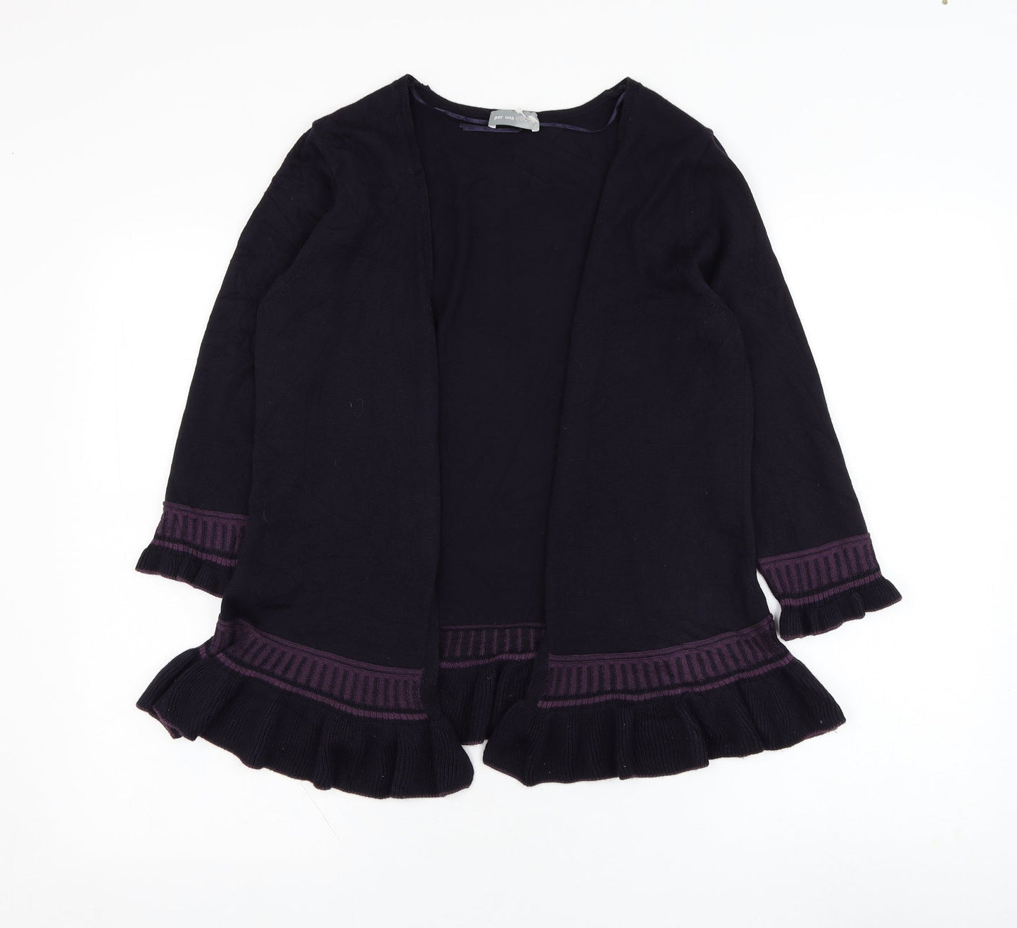Marks and Spencer Womens Purple Square Neck  Viscose Cardigan Jumper Size 14