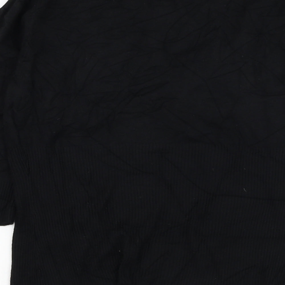 Principles Womens Black Round Neck  Viscose Pullover Jumper Size 12