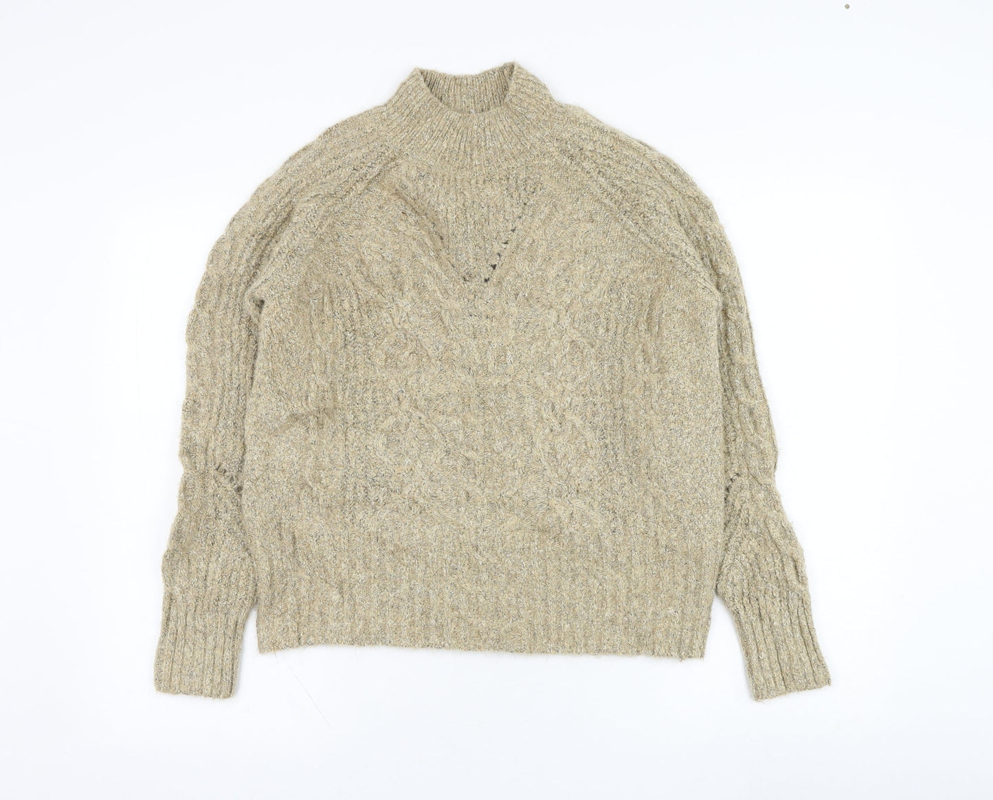 Marks and Spencer Womens Brown Round Neck  Polyester Pullover Jumper Size S