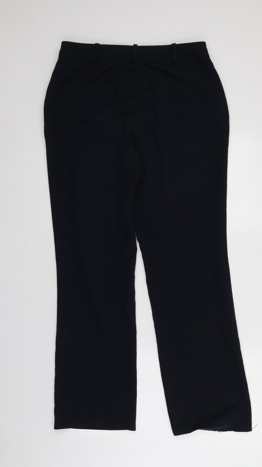 Dunnes Stores Womens Blue  Polyester Carrot Trousers Size 12 L27 in Regular