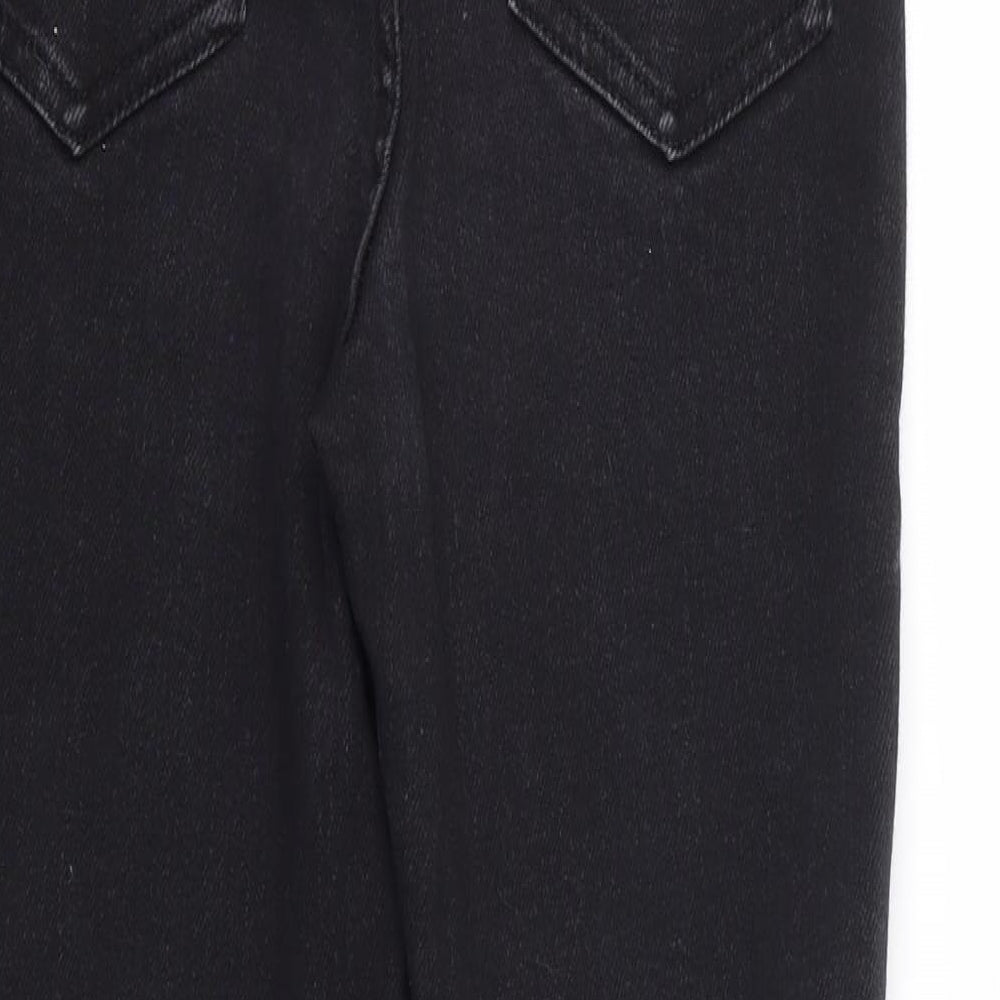 New Look Womens Black  Cotton Skinny Jeans Size 10 L25 in Extra-Slim Zip