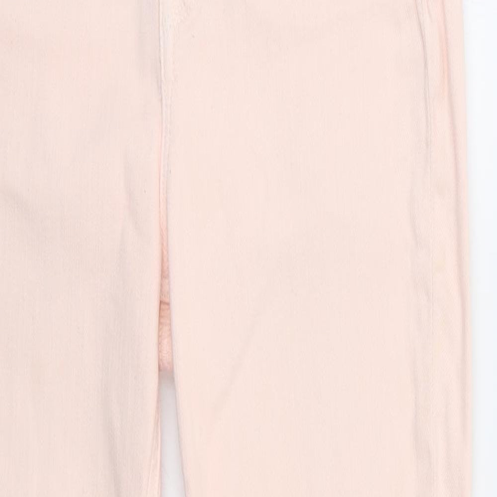 Jack Wills Womens Pink  Cotton Skinny Jeans Size 26 in L25 in Extra-Slim Zip
