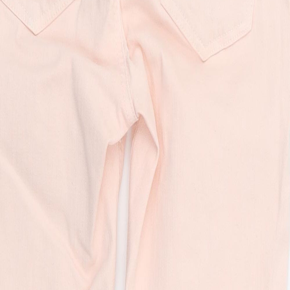 Jack Wills Womens Pink  Cotton Skinny Jeans Size 26 in L25 in Extra-Slim Zip