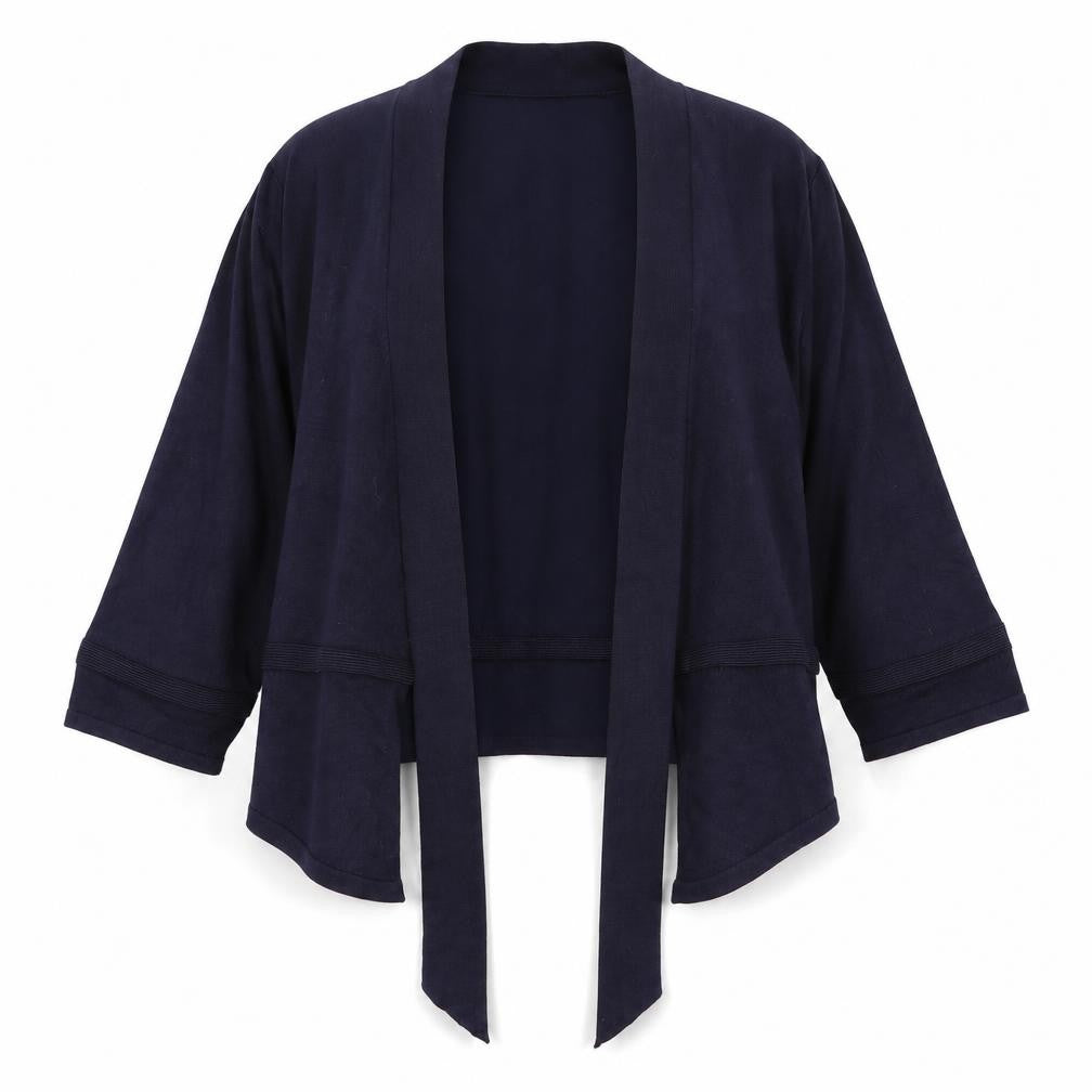Verve Ami Womens Blue V-Neck  Rayon Cardigan Jumper Size L
