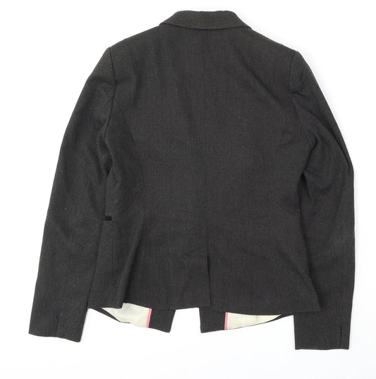 NEXT Womens Grey  Polyester Jacket Blazer Size 10