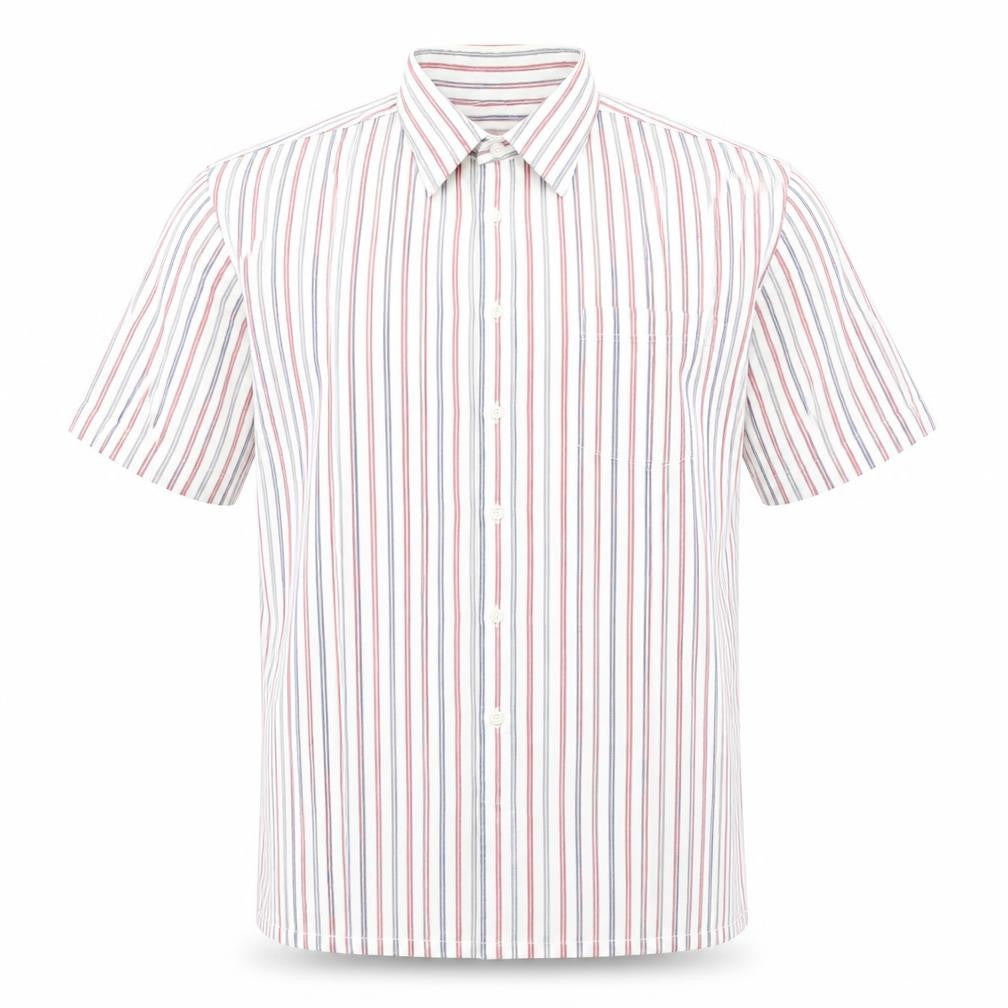 MOnterattin Mens Multicoloured Striped Polyester  Polo Size 16 Collared Button