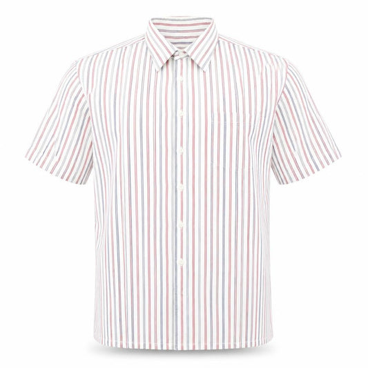 MOnterattin Mens Multicoloured Striped Polyester  Polo Size 16 Collared Button