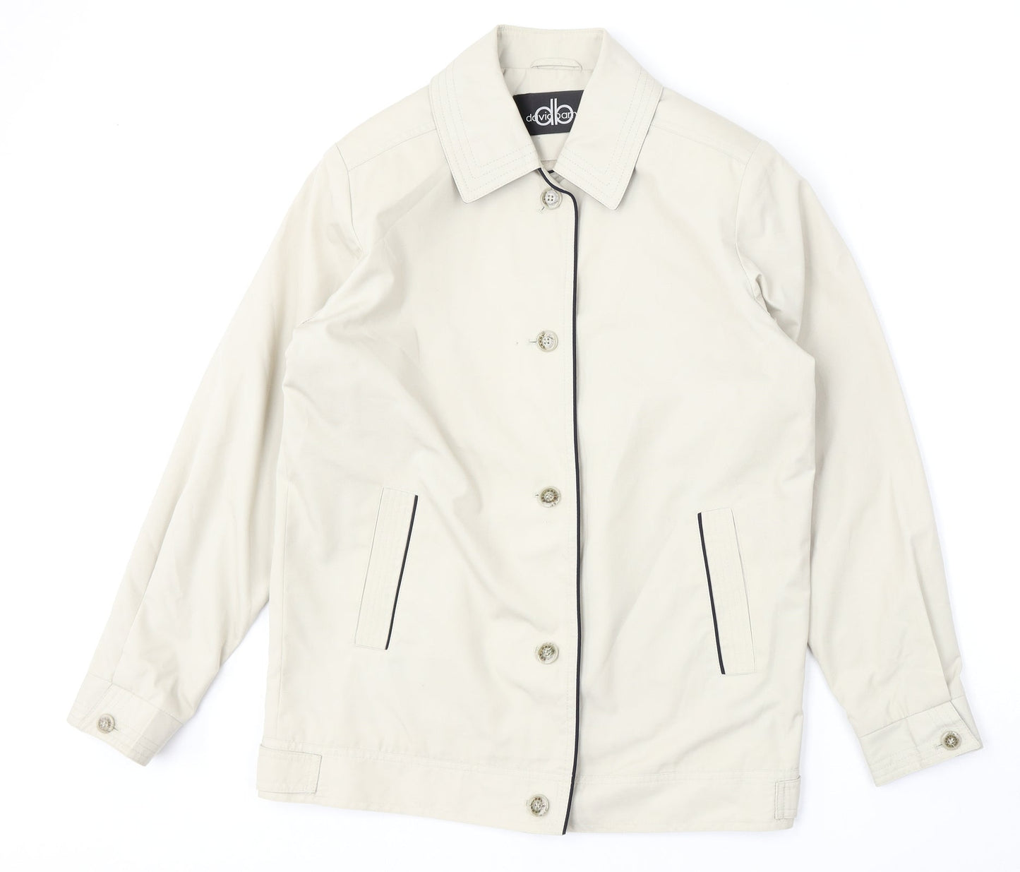 David Barry Womens Beige   Jacket  Size 10  Button