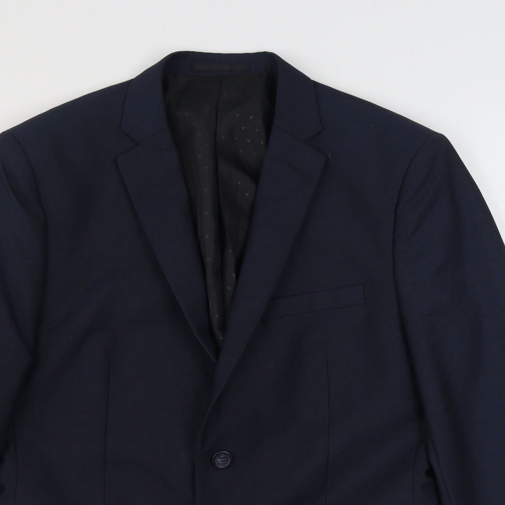 My Very Mens Blue  Polyester Jacket Suit Jacket Size 38