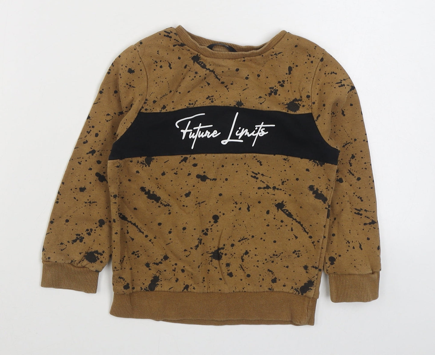 George Boys Brown  Cotton Pullover Sweatshirt Size 4-5 Years  Pullover