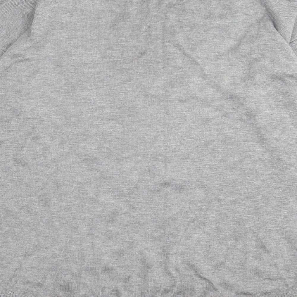 Casamia  Womens Grey Crew Neck  Viscose Pullover Jumper Size M