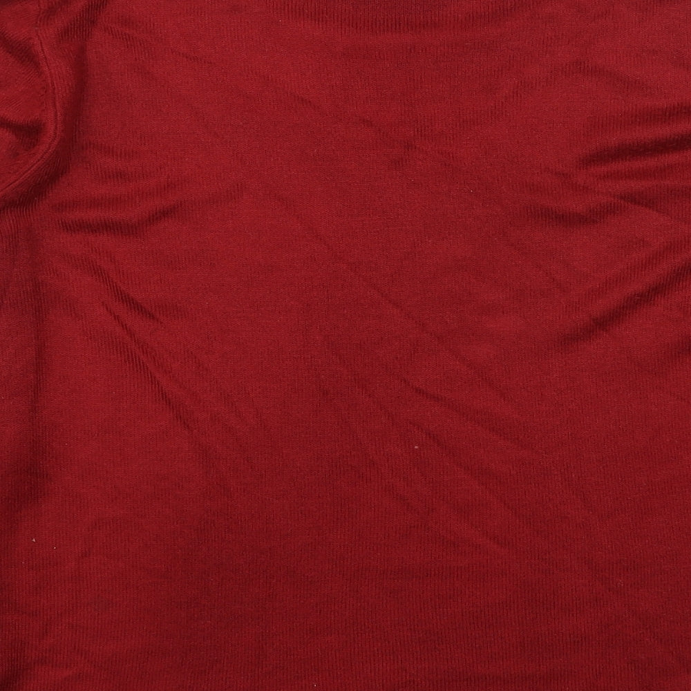 Berkertex Womens Red Round Neck  Acrylic Pullover Jumper Size 14