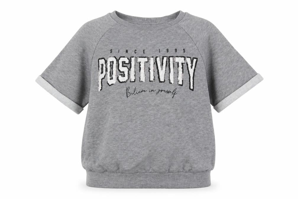 TU Girls Grey  Polyester Pullover Sweatshirt Size 11 Years