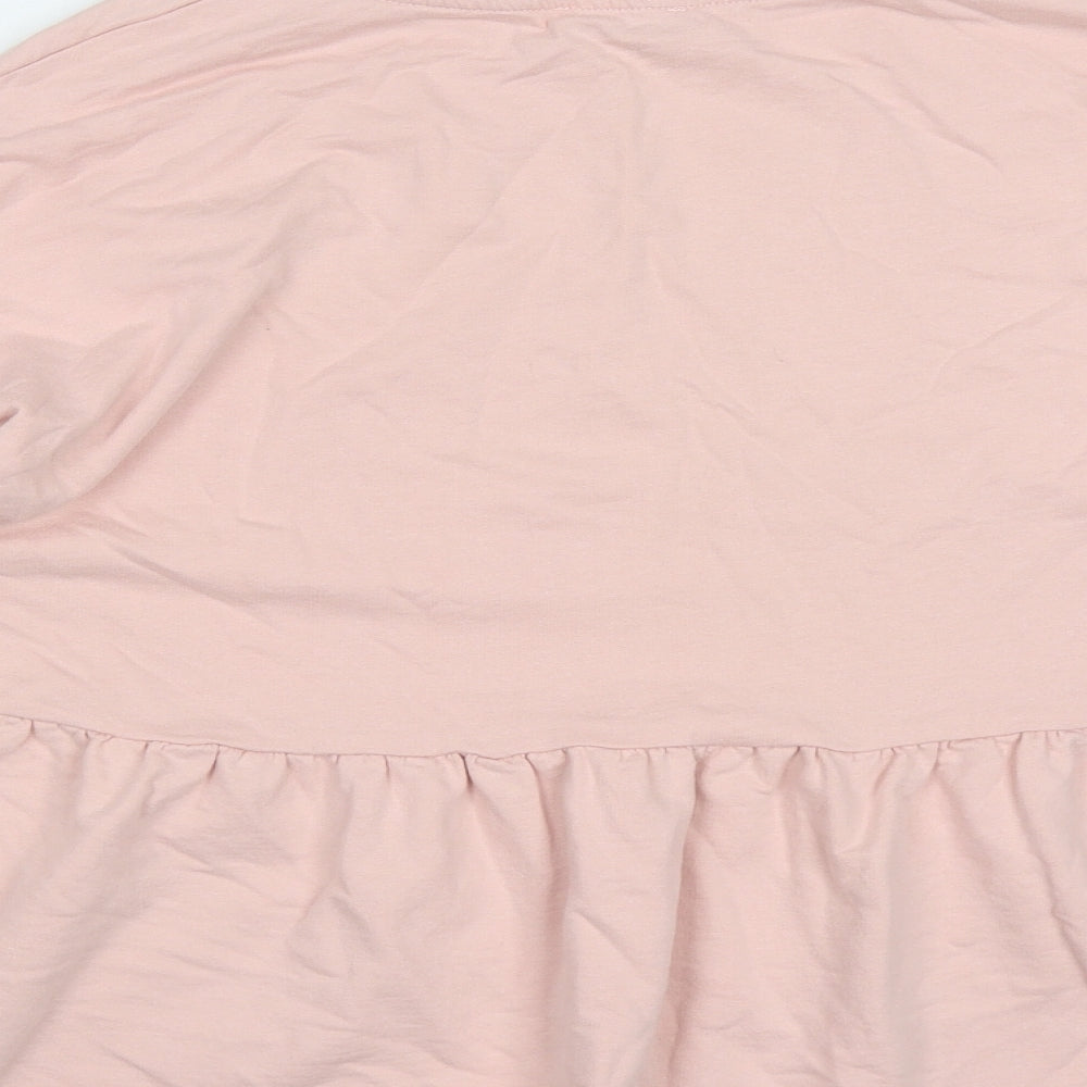 Matalan Womens Pink  Cotton Pullover Sweatshirt Size M