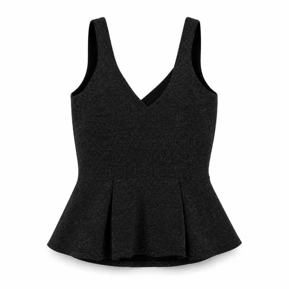River Island Womens Black  Polyester Basic Tank Size 8 V-Neck