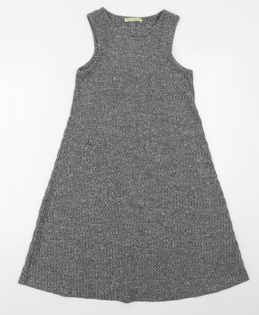 Innocence Womens Grey  Polyester Tank Dress  Size 8  Round Neck Pullover
