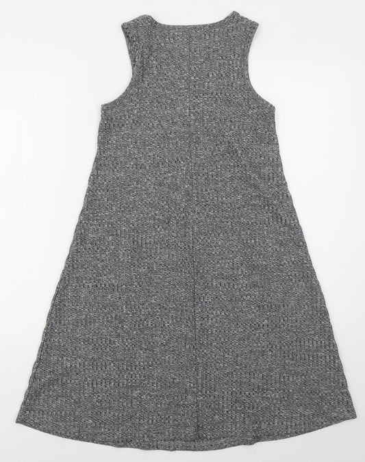 Innocence Womens Grey  Polyester Tank Dress  Size 8  Round Neck Pullover