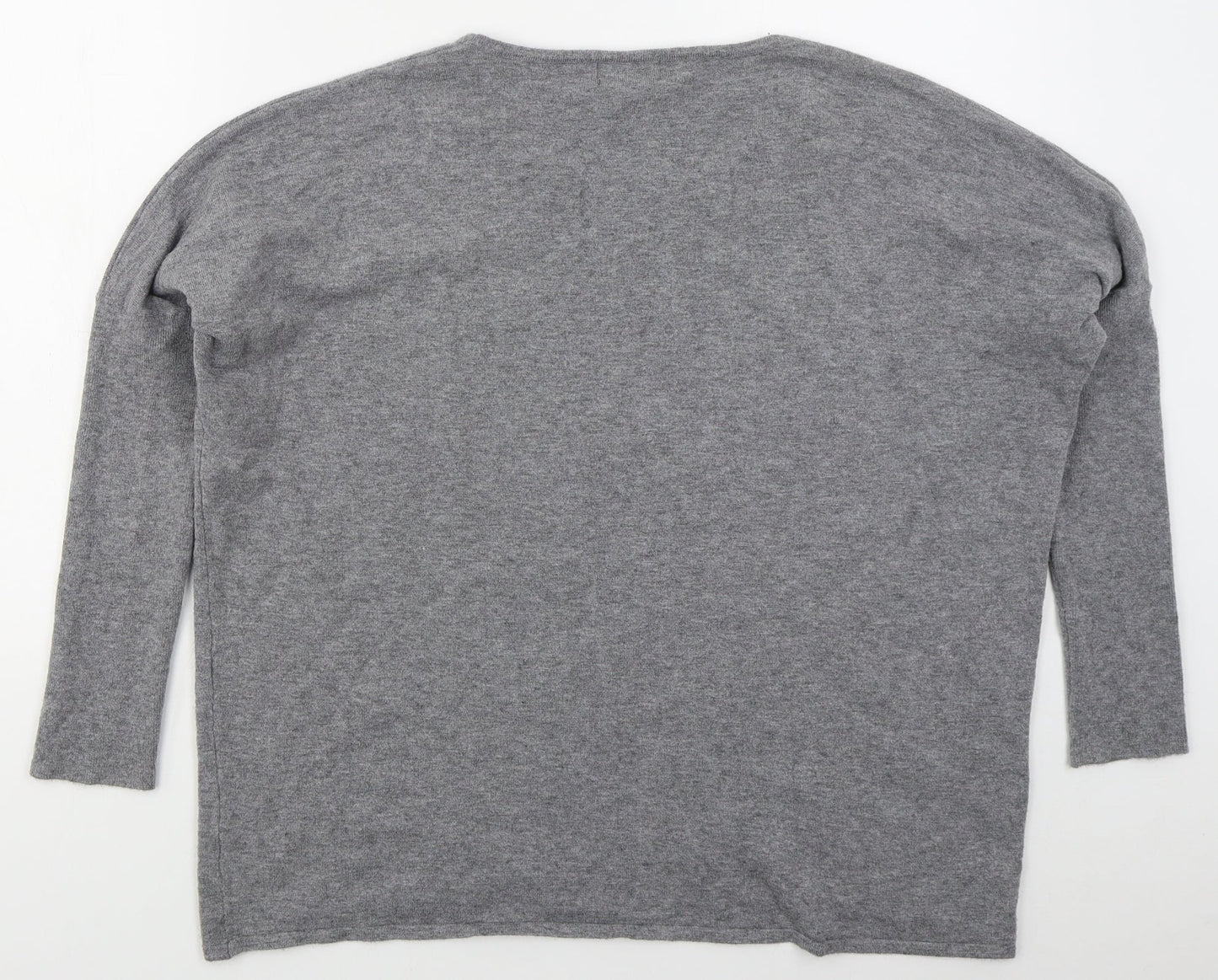 Casamia Womens Grey Round Neck  Polyester Pullover Jumper Size L   - Tiger