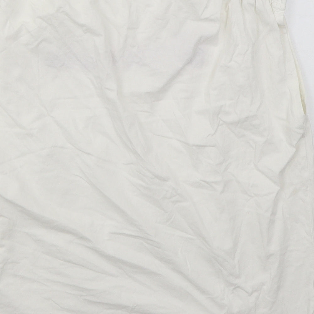 Emi Jo Womens White  Cotton Basic T-Shirt Size S Round Neck - Chanceuse