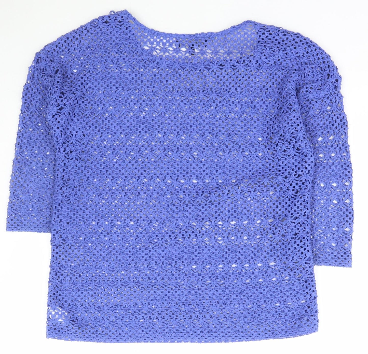 NEXT Womens Blue Boat Neck  Polyester Pullover Jumper Size 10
