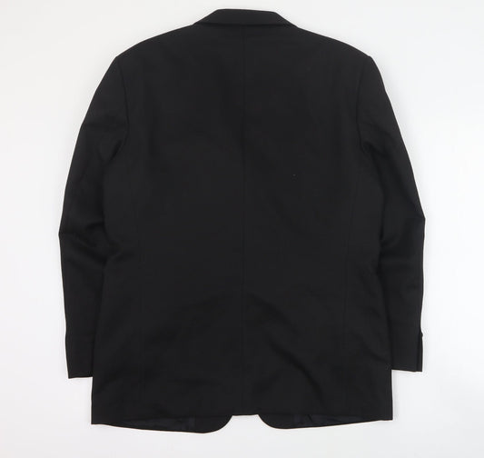 Canada Mens Black  Polyester Jacket Suit Jacket Size M