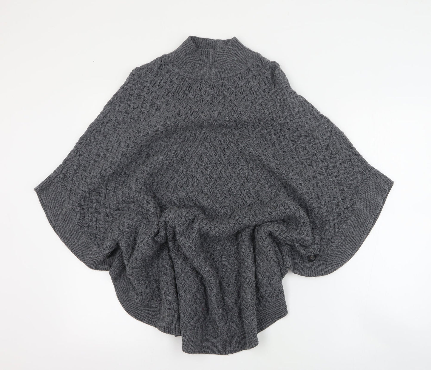 Ameryllis Womens Grey High Neck  Viscose Pullover Jumper Size M