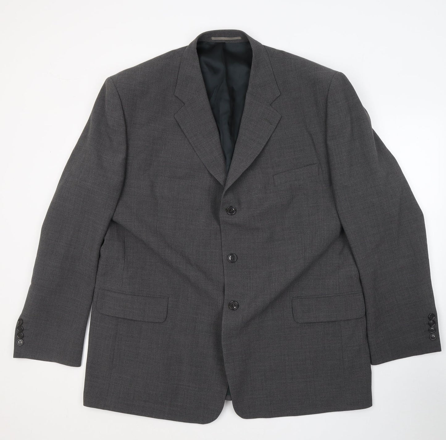 Brooke Taverner    Mens Grey  Polyester Jacket Suit Jacket Size 48