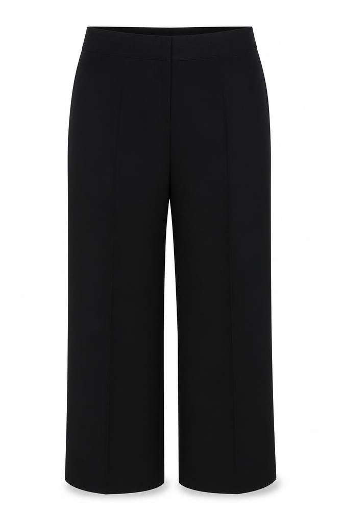 Marks and Spencer Womens Black  Polyester Trousers  Size 16 L26 in Regular Button