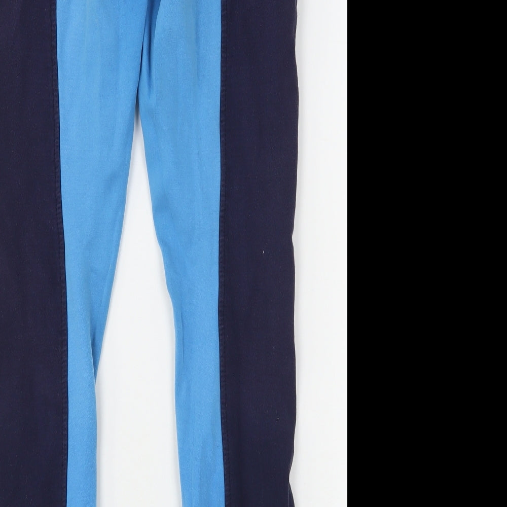 Wessex Womens Blue  Cotton Trousers  Size 28 in L29 in Regular Hook & Eye - Equestrian Trousers