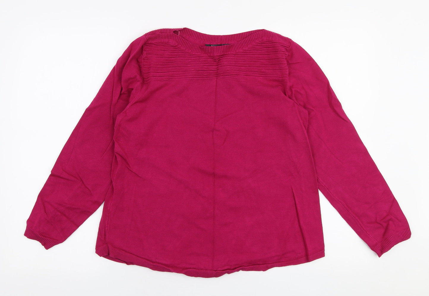 bonmarche Womens Pink Boat Neck  Viscose Pullover Jumper Size 16