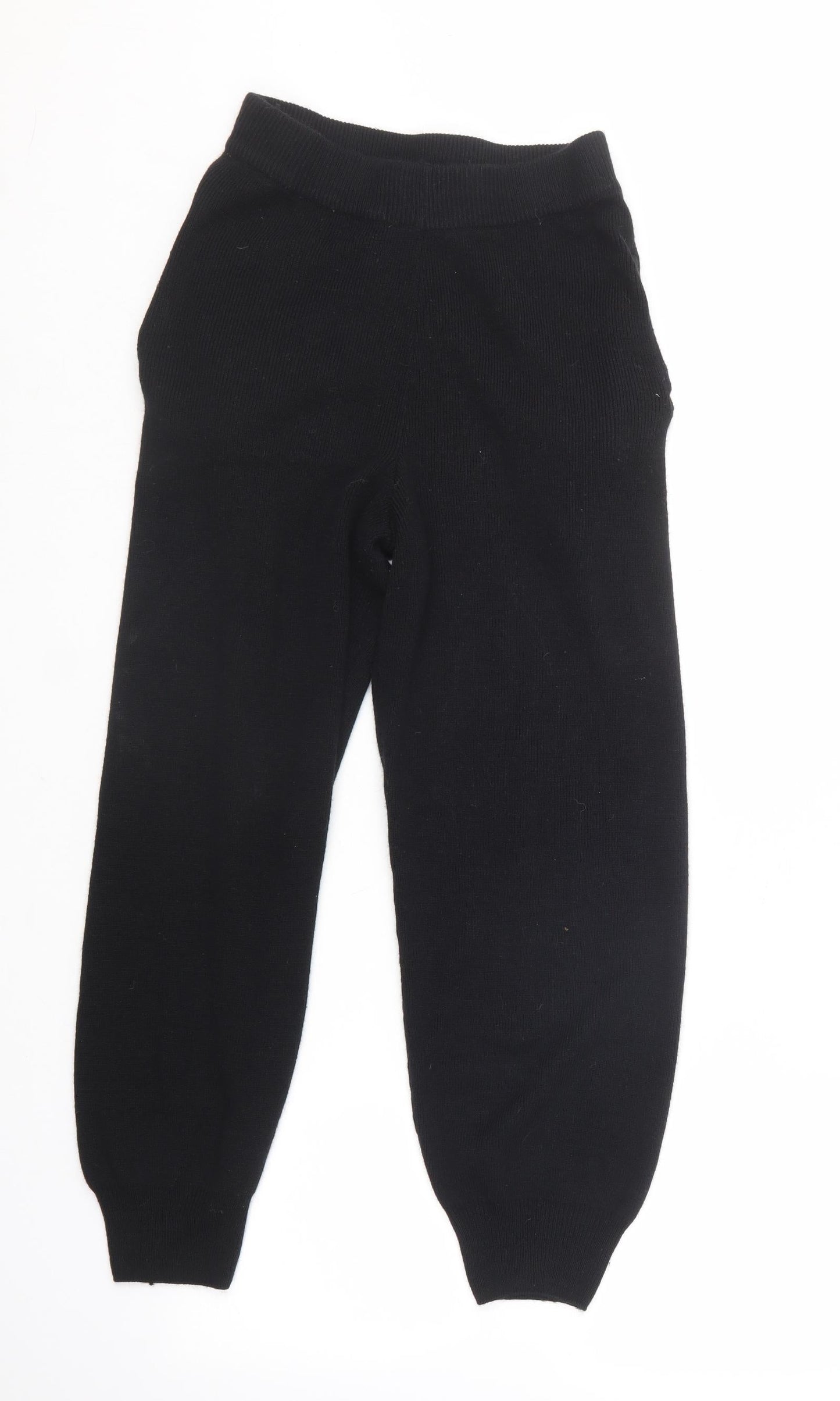 Boohoo Womens Black  Polyester Jogger Trousers Size M L24.5 in Regular