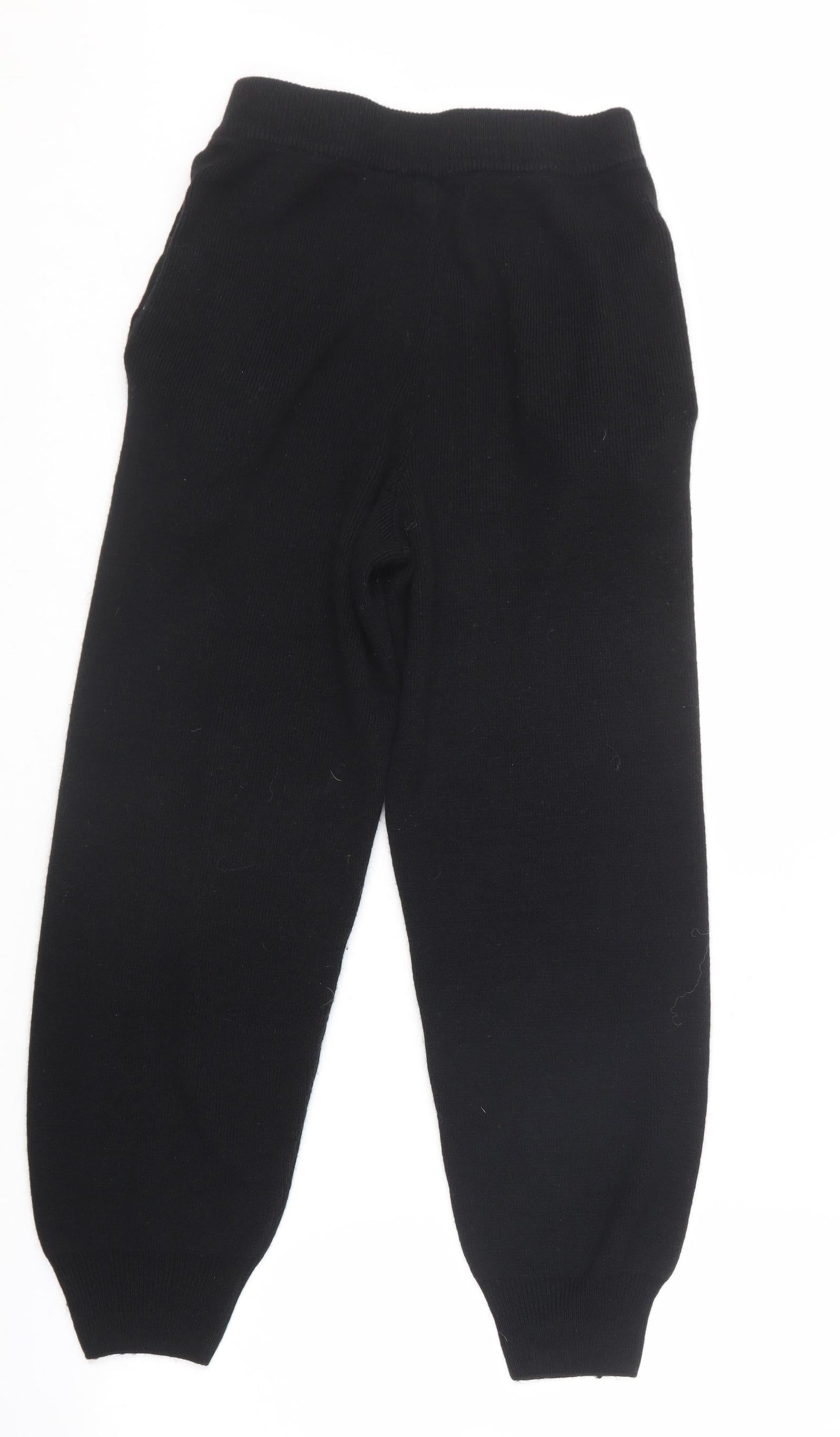 Boohoo Womens Black  Polyester Jogger Trousers Size M L24.5 in Regular