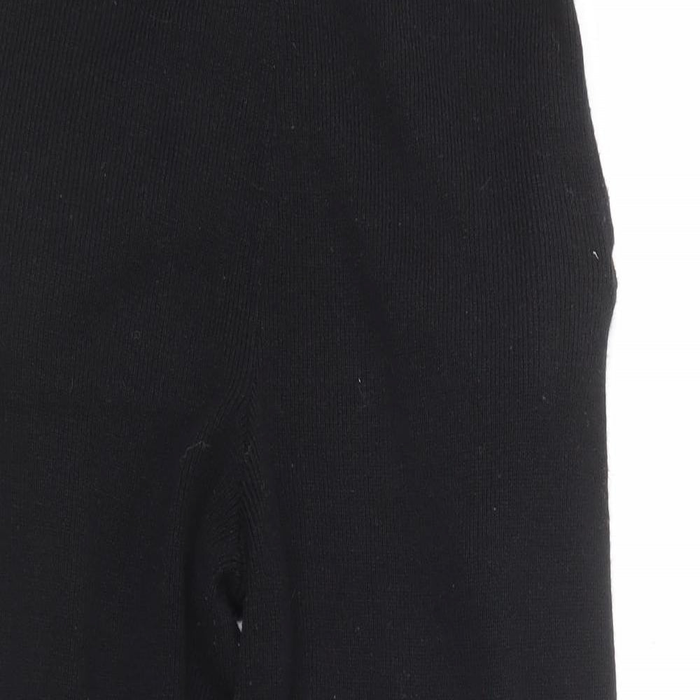 Boohoo Womens Black  Polyester Jogger Trousers Size M L24.5 in Regular