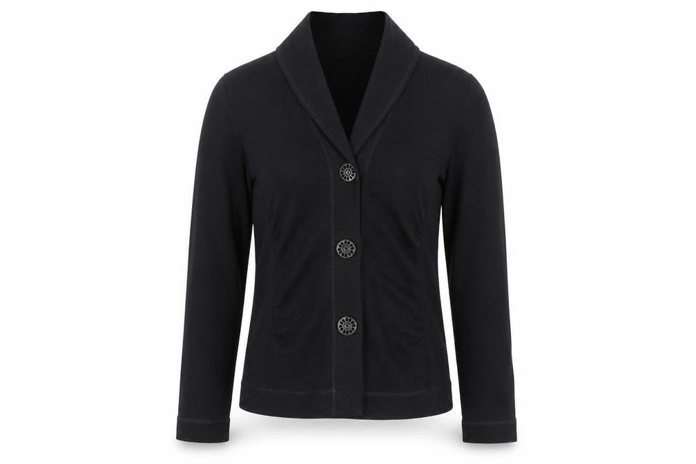 EVELIN BRANDT Womens Black V-Neck  Viscose Cardigan Jumper Size S
