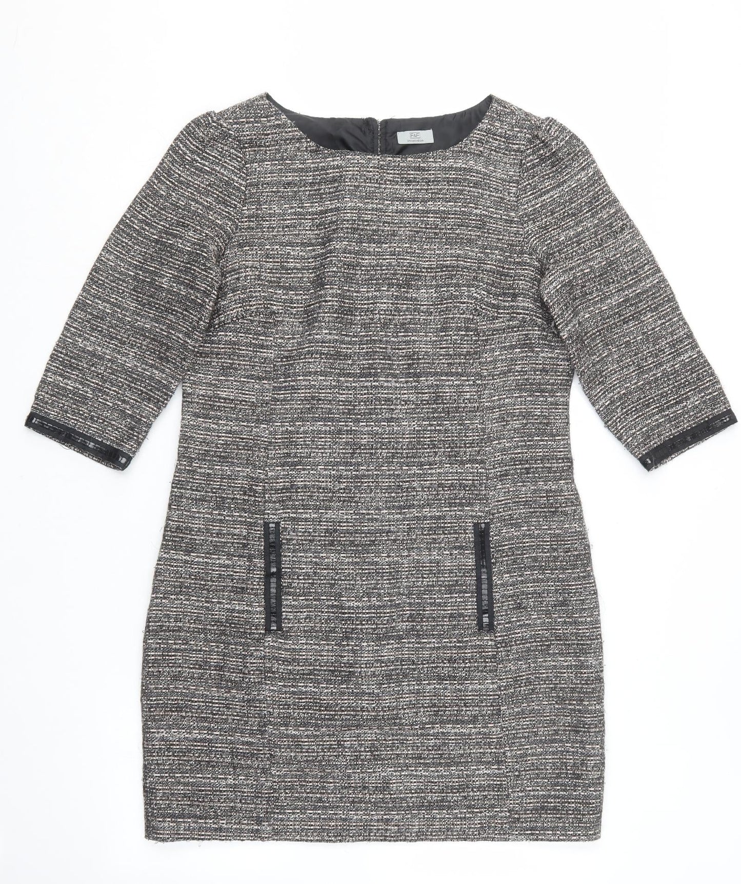 F&F Womens Black  Polyester Shift  Size 14  Round Neck