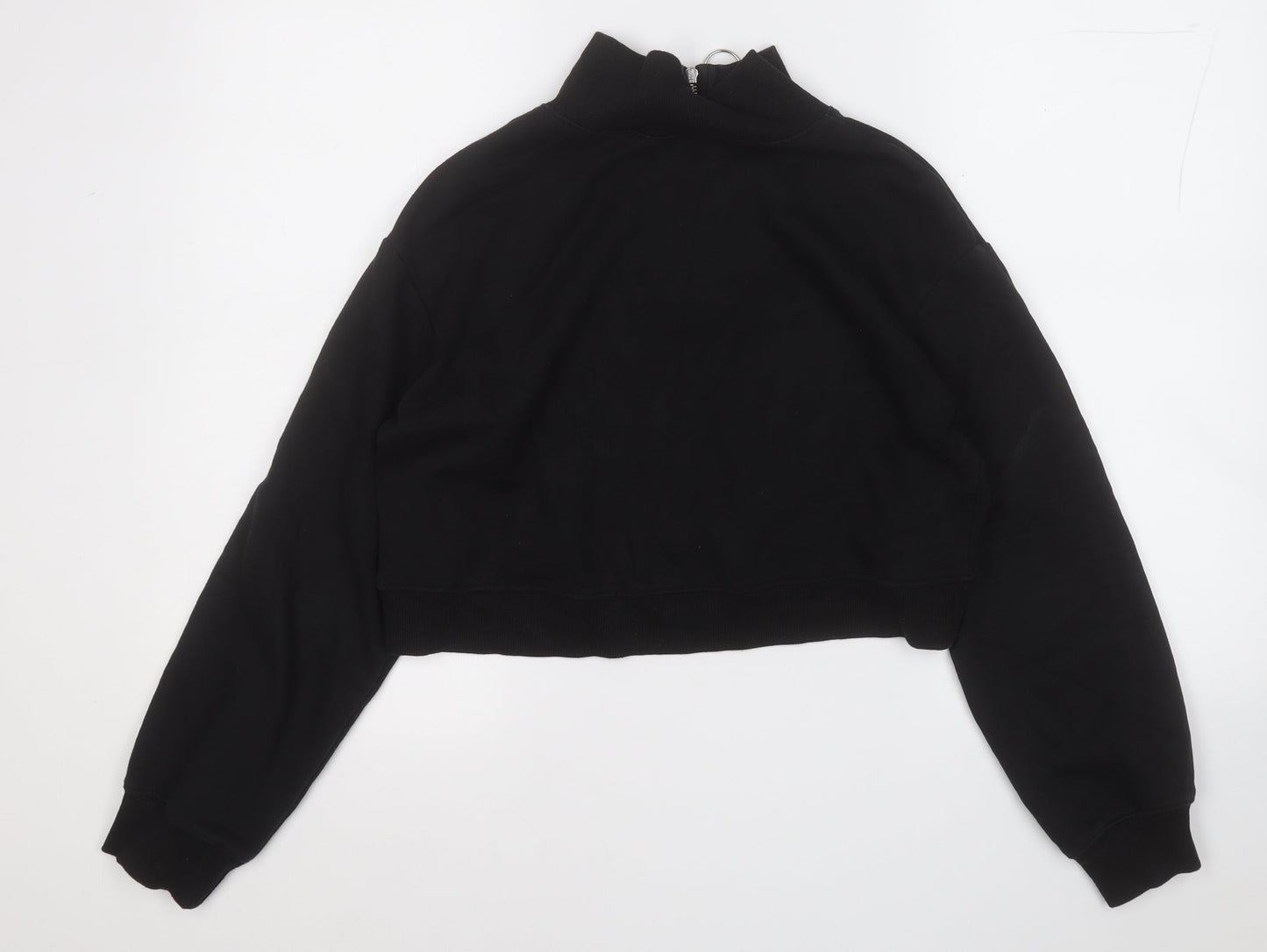 Divided Womens Black  Cotton Henley Sweatshirt Size XS