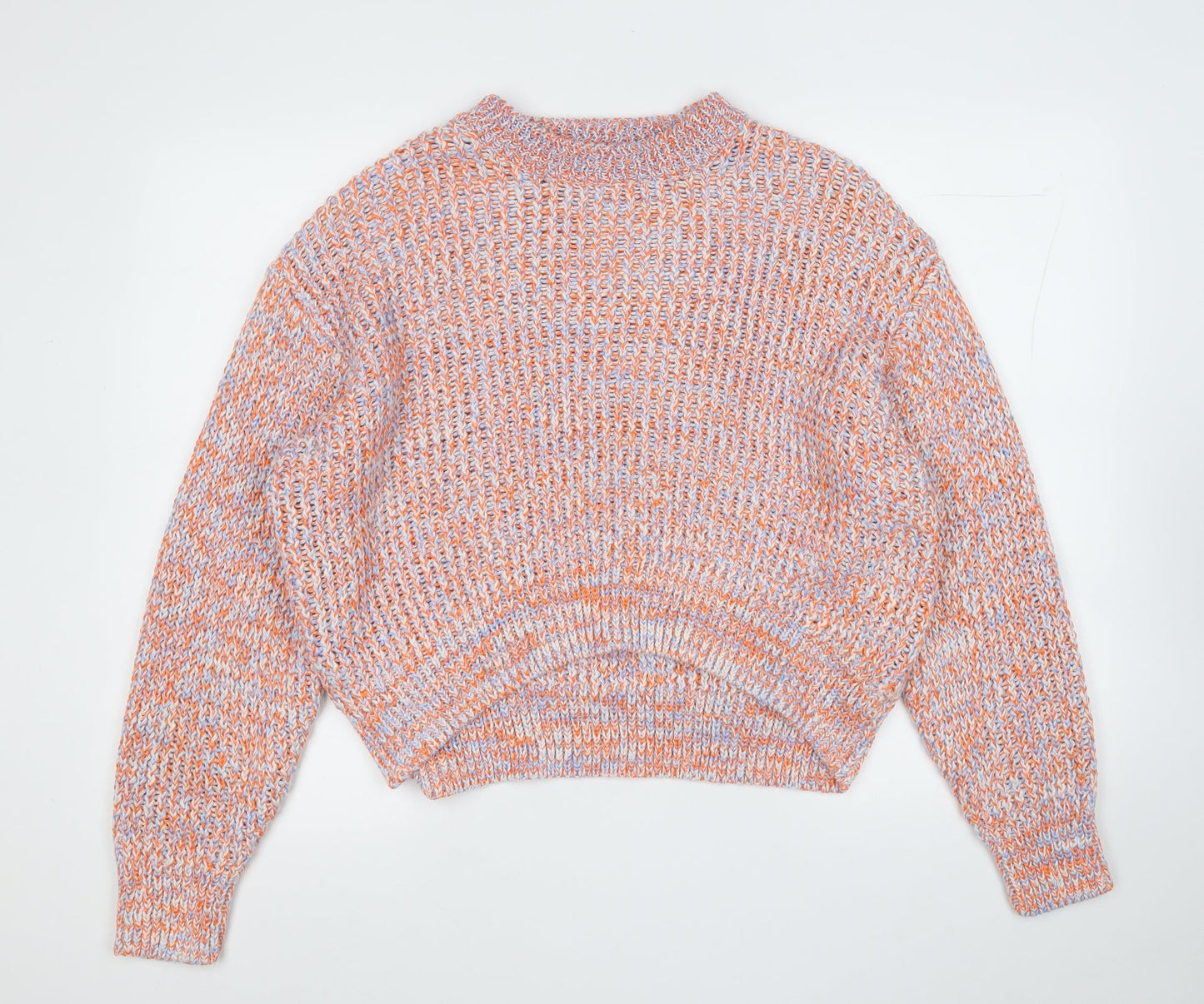 H&M Womens Orange Round Neck  Acrylic Pullover Jumper Size M