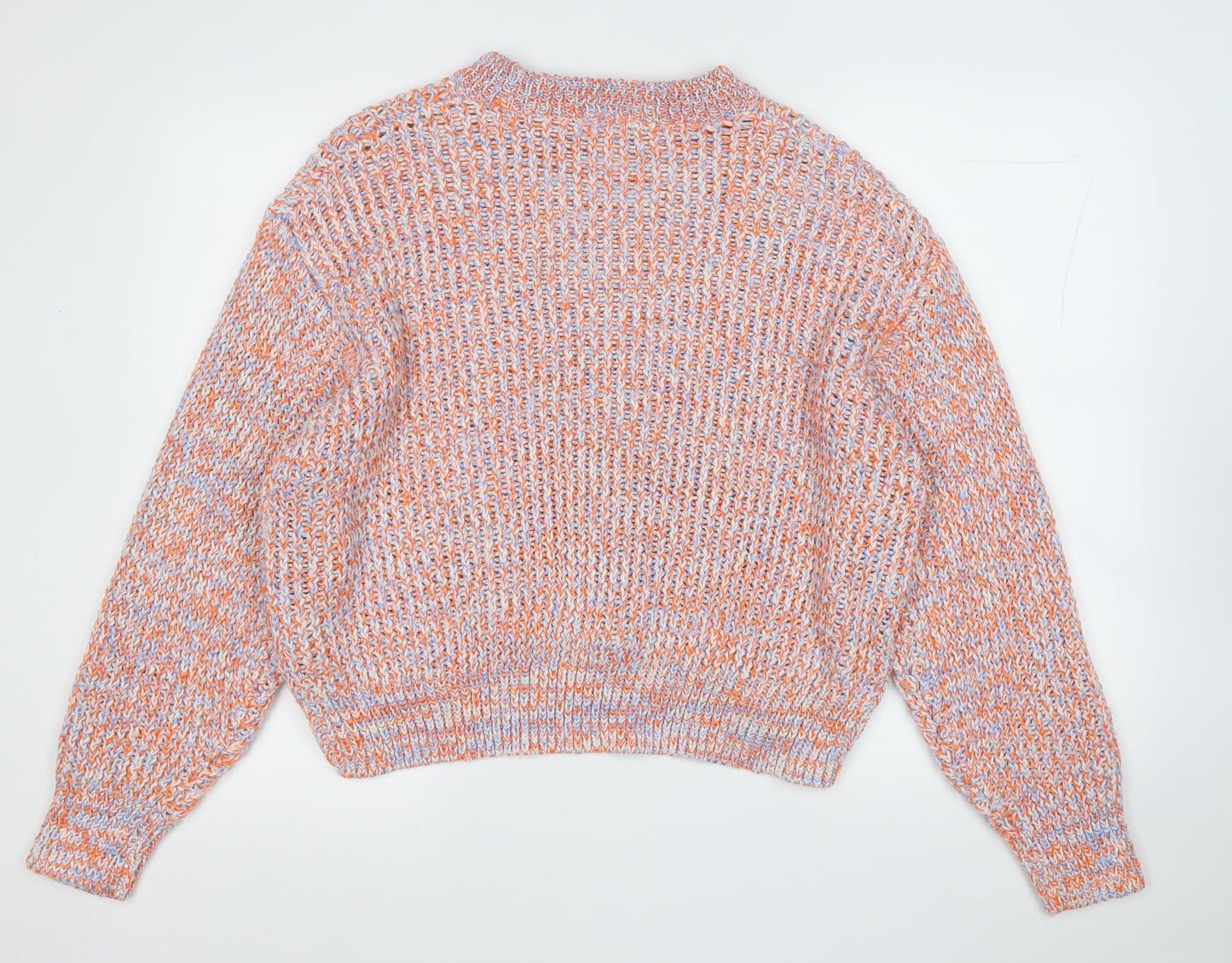 H&M Womens Orange Round Neck  Acrylic Pullover Jumper Size M