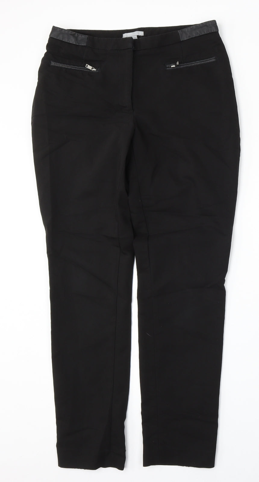 H&M Womens Black  Cotton Skinny Jeans Size 6 L27 in Regular Zip