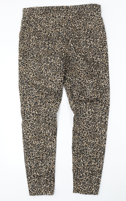 Preworn Womens Multicoloured Animal Print Polyester Jegging Jeans Size 34 L27 in Regular