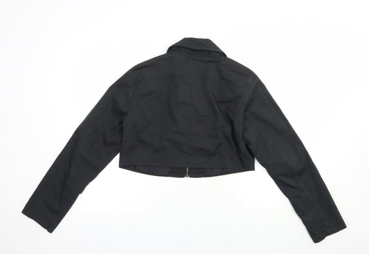 Jensen Womens Black   Jacket  Size 12  Zip - Cropped
