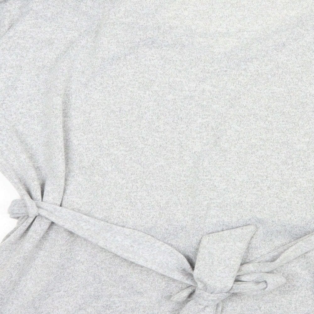 Papaya Womens Grey V-Neck  Polyester Pullover Jumper Size 12