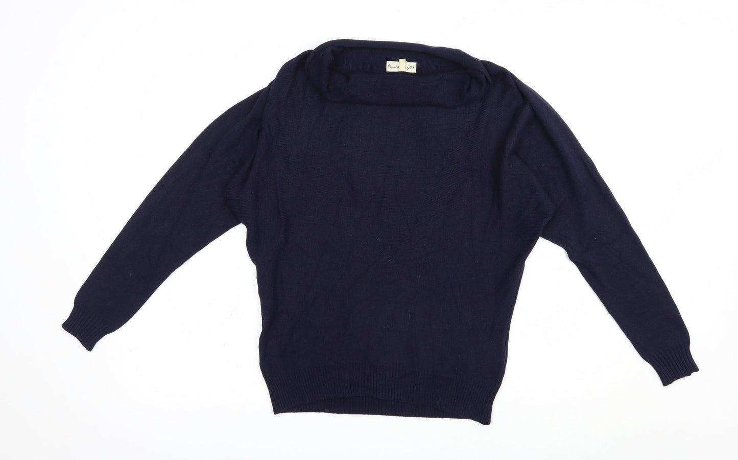 Phase Eight Womens Blue Roll Neck  Nylon Pullover Jumper Size XS