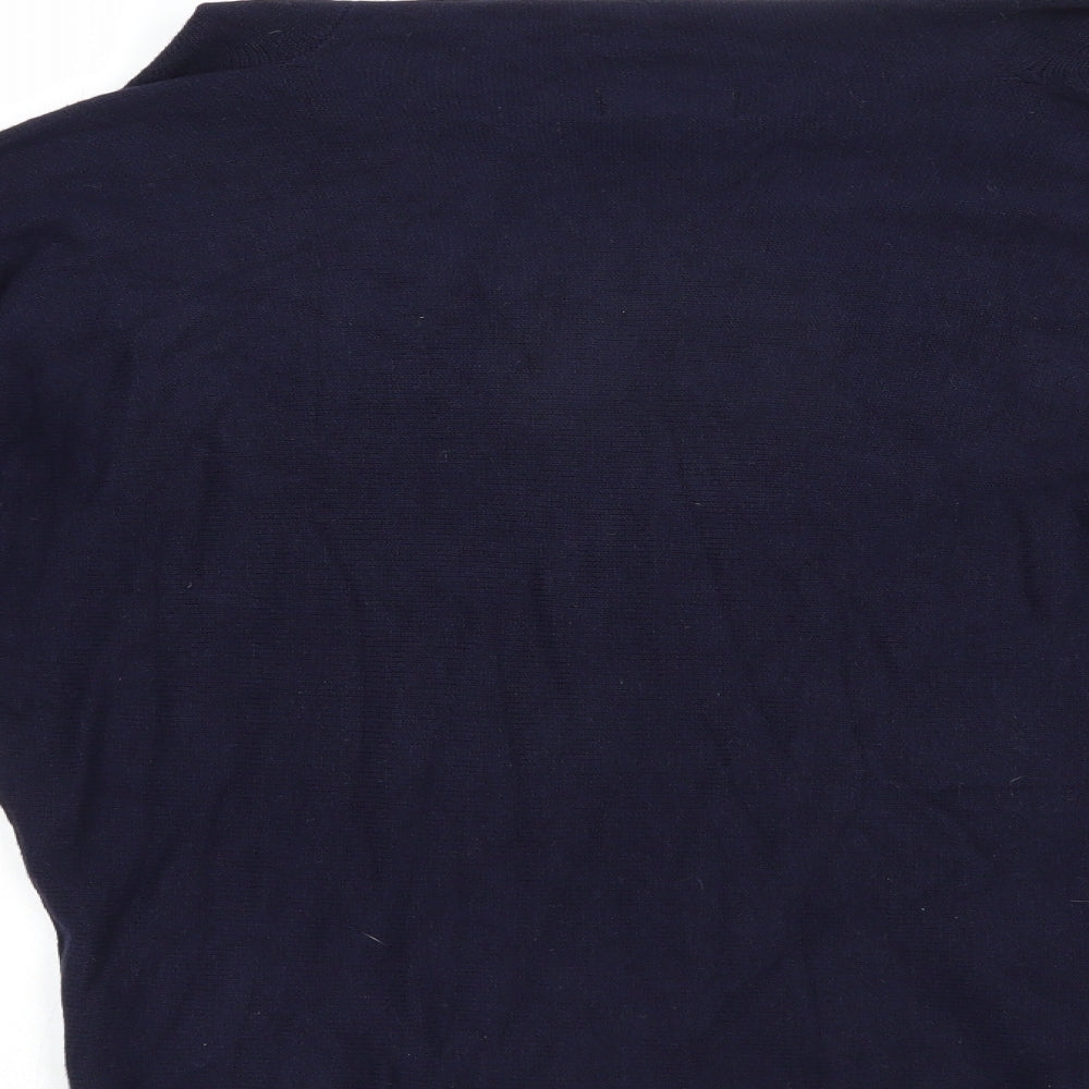 Phase Eight Womens Blue Roll Neck  Nylon Pullover Jumper Size XS