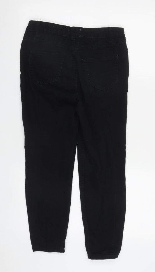 New Look Womens Black  Cotton Skinny Jeans Size 8 L24 in Regular Zip