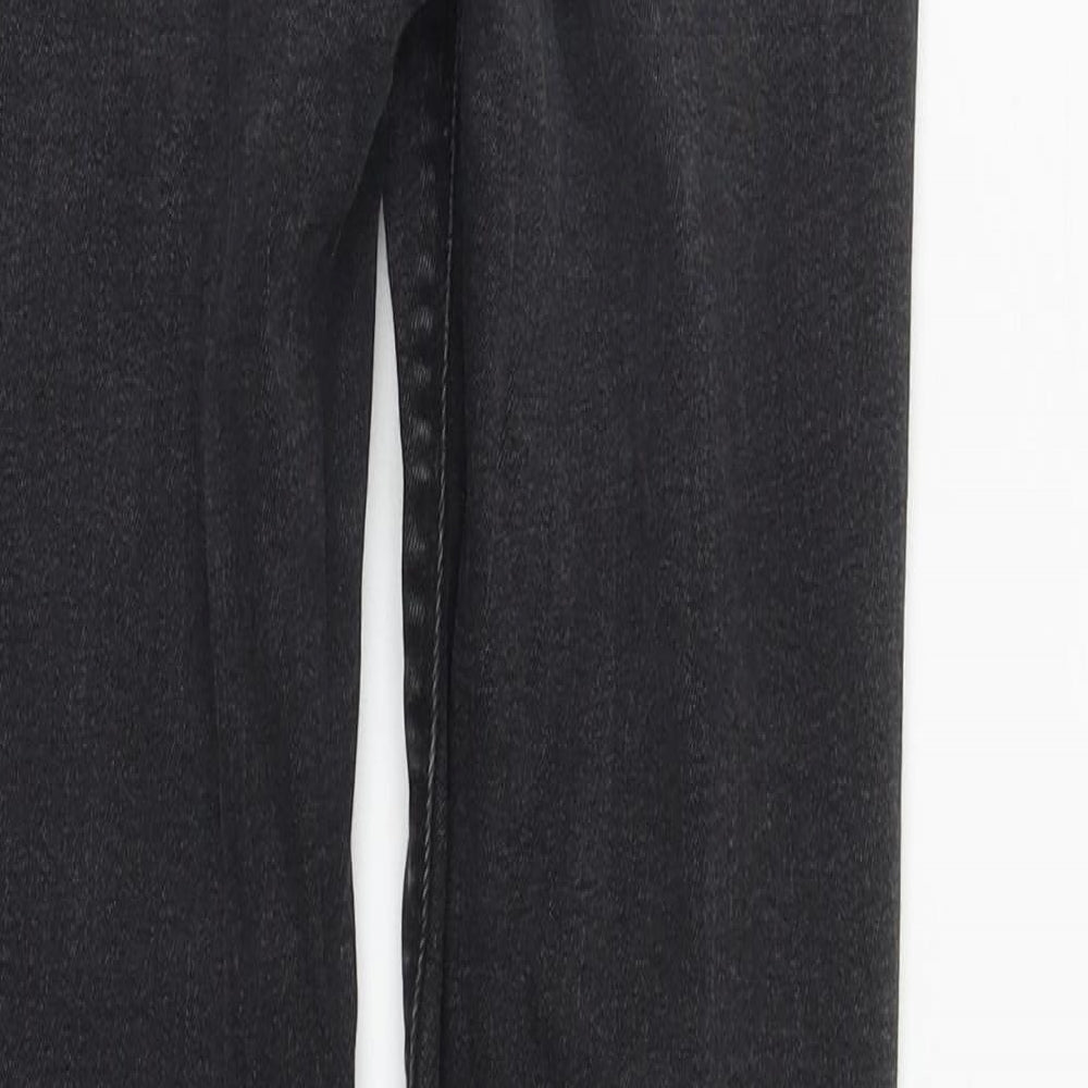 Denim & Co. Womens Black  Cotton Straight Jeans Size 8 L30 in Regular Zip